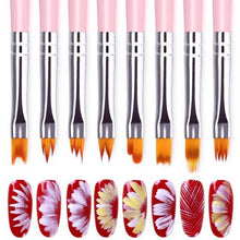 Load image into Gallery viewer, 8pcs Flower Petal Nail Art Brush Set
