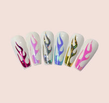 Load image into Gallery viewer, 6 Sheets Fire Pattern Nail Art Sticker
