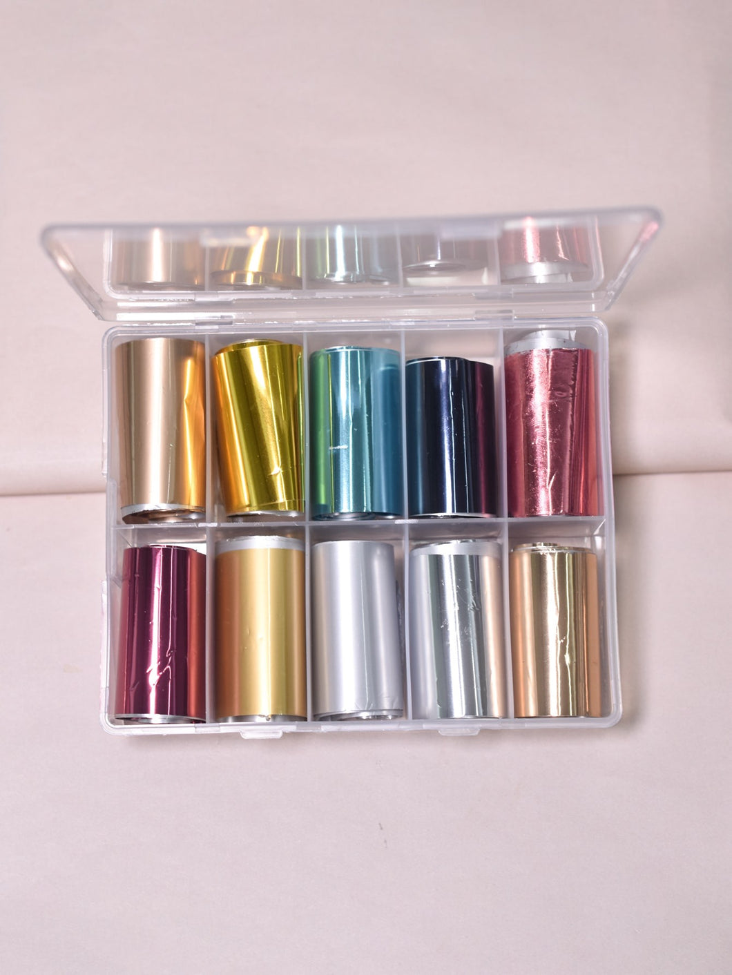 10 Rolls Metallic Nail Transfer Foils